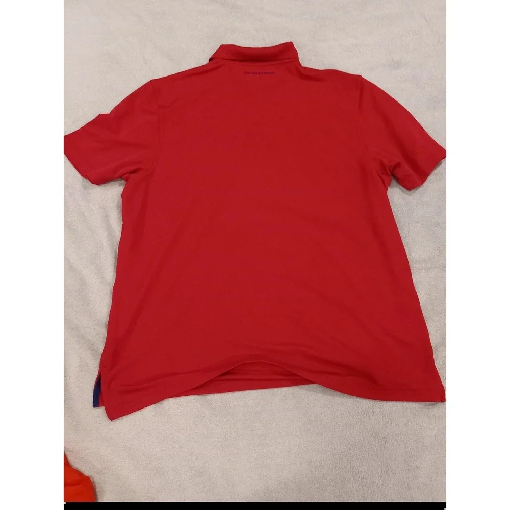 2 Under Armour Mens Heatgear Polo Golf Short Sleeve Shirts‎ XL Red